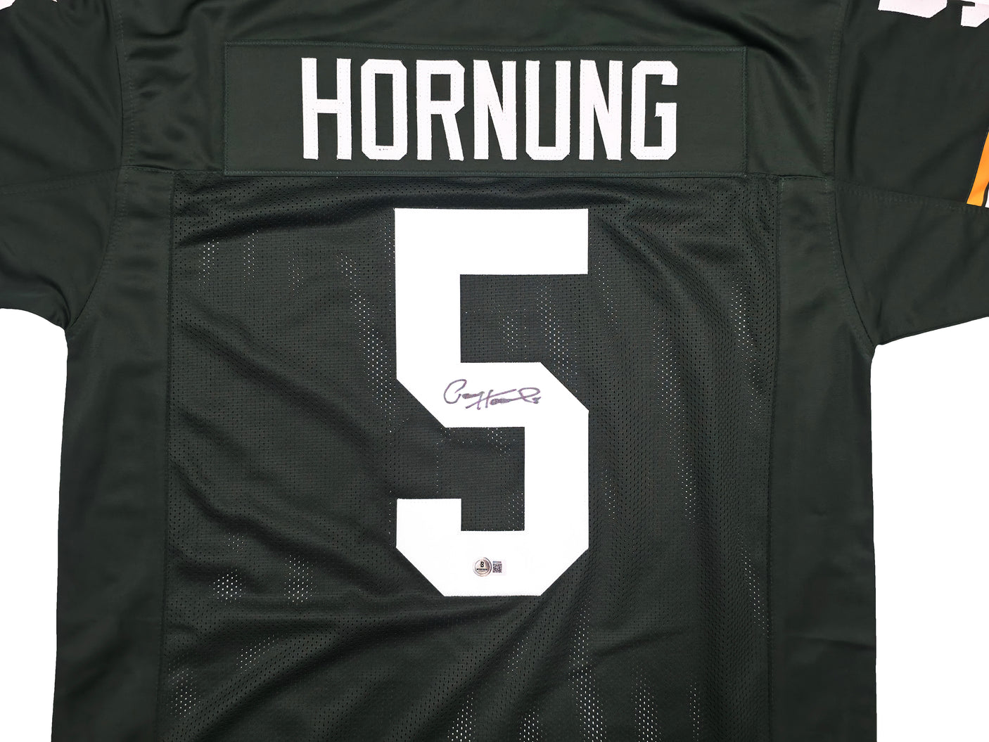 Green Bay Packers Paul Hornung Autographed Green Jersey Beckett BAS QR Stock #253320