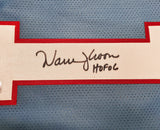 Houston Oilers Warren Moon Autographed Blue Jersey "HOF 06" Beckett BAS QR Stock #253321