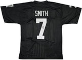 Las Vegas Raiders Geno Smith Autographed Black Jersey Beckett BAS Witness Stock #253486
