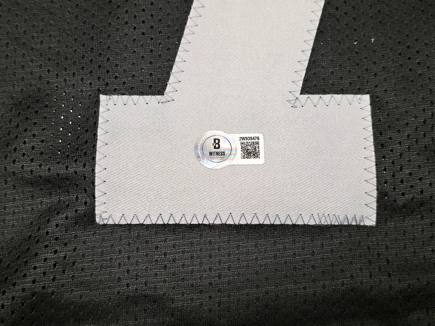 Las Vegas Raiders Geno Smith Autographed Black Jersey Beckett BAS Witness Stock #253486