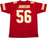 Kansas City Chiefs Derrick Johnson Autographed Red Jersey Beckett BAS QR Stock #253405