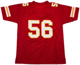 Kansas City Chiefs Derrick Johnson Autographed Red Jersey Beckett BAS QR Stock #253405