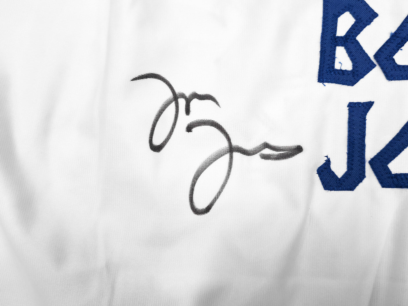 Jon Bones Jones Autographed White MMA Trunks Beckett BAS Witness Stock #253322