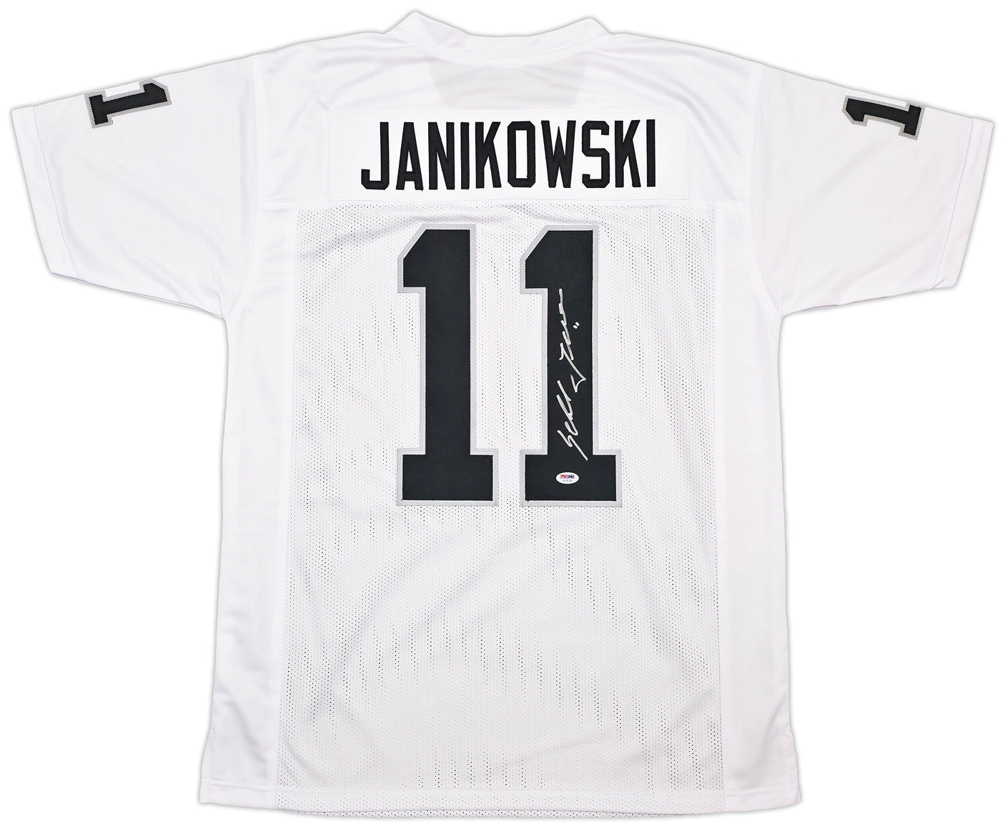 Oakland Raiders Sebastian Janikowski Autographed White Jersey PSA/DNA Stock #253317