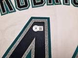 Seattle Mariners Julio Rodriguez Autographed White Nike Authentic Collection Jersey Size 52 Beckett BAS Witness Stock #252429