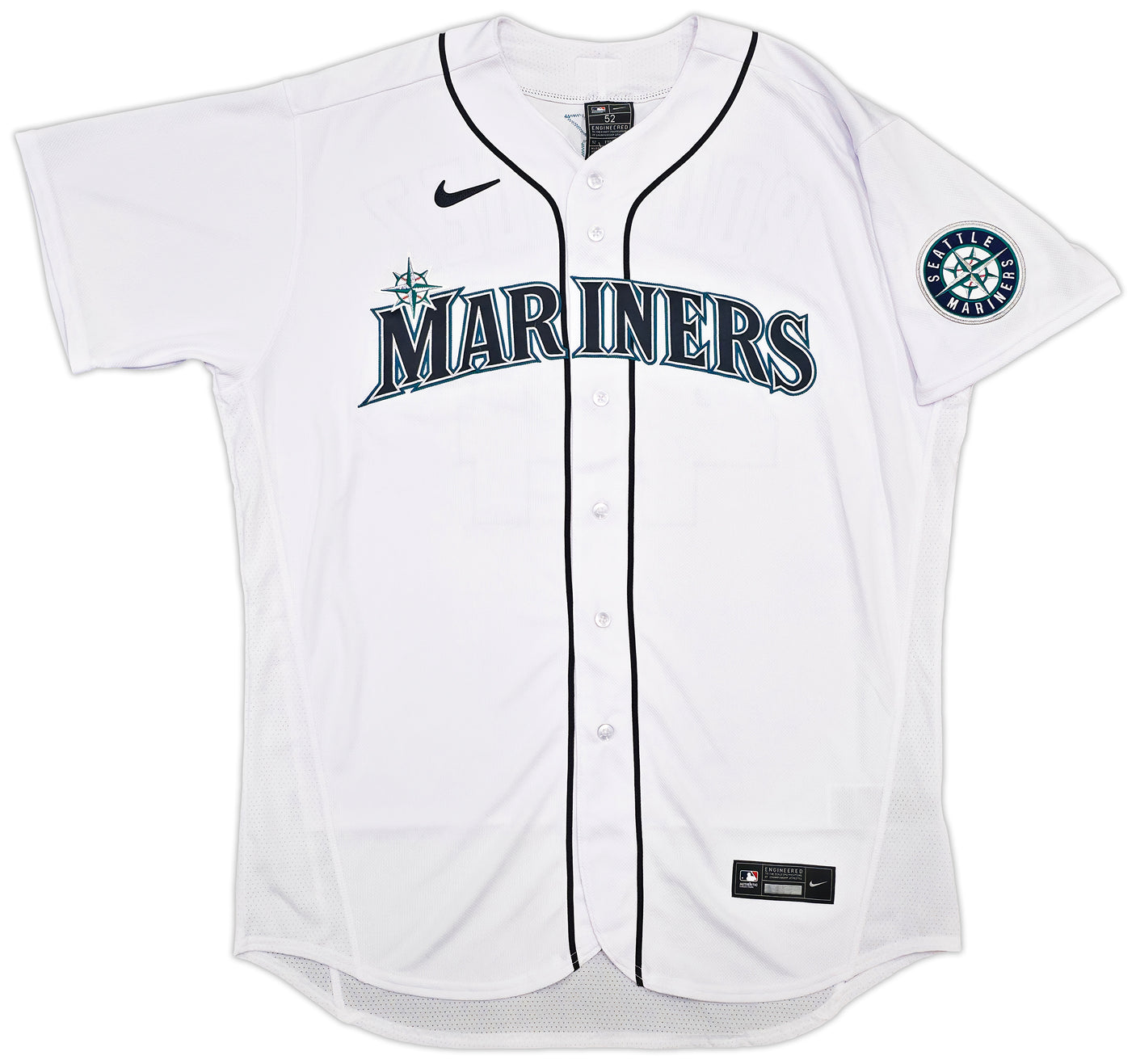 Seattle Mariners Julio Rodriguez Autographed White Nike Authentic Collection Jersey Size 52 Beckett BAS Witness Stock #252429