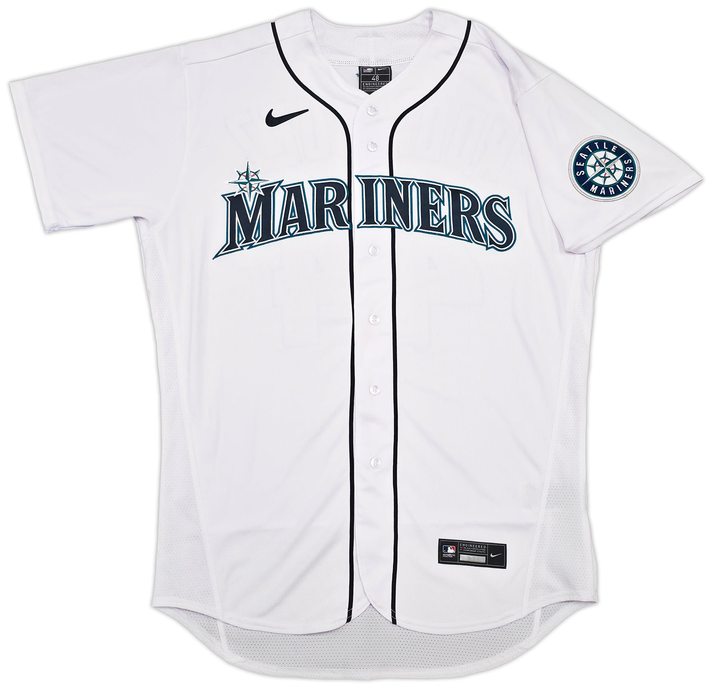 Seattle Mariners Julio Rodriguez Autographed White Nike Authentic Collection Jersey Size 48 Beckett BAS Witness Stock #252428