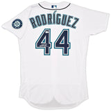 Seattle Mariners Julio Rodriguez Autographed White Nike Authentic Collection Jersey Size 44 Beckett BAS Witness Stock #252427