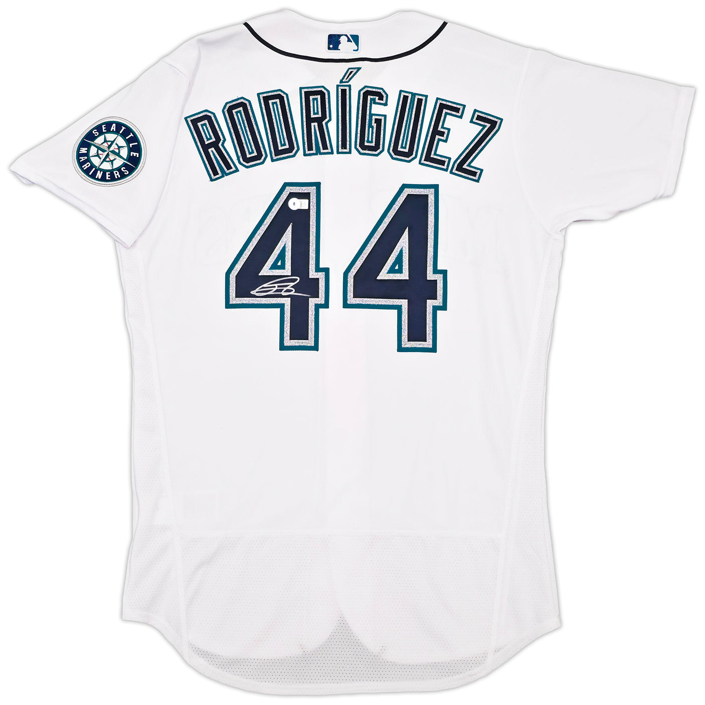 Seattle Mariners Julio Rodriguez Autographed White Nike Authentic Collection Jersey Size 44 Beckett BAS Witness Stock #252427