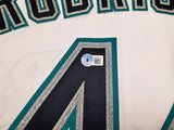 Seattle Mariners Julio Rodriguez Autographed White Nike Authentic Collection Jersey Size 44 Beckett BAS Witness Stock #252427