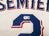 Texas Rangers Marcus Semien Autographed White Nike Jersey Size L "23 WS Champs" Beckett BAS Witness Stock #252433