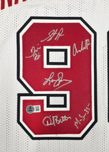 UNLV Runnin Rebels 1990 NCAA Champions Autographed White Jersey With 13 Signatures Including Larry Johnson Beckett BAS Witness Stock #252796