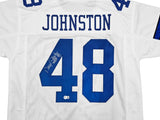 Dallas Cowboys Daryl Johnston Autographed White Jersey "Moose" Beckett BAS QR Stock #253406