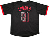 Cincinnati Reds Rhett Lowder Autographed Black Jersey Beckett BAS Witness Stock #253288