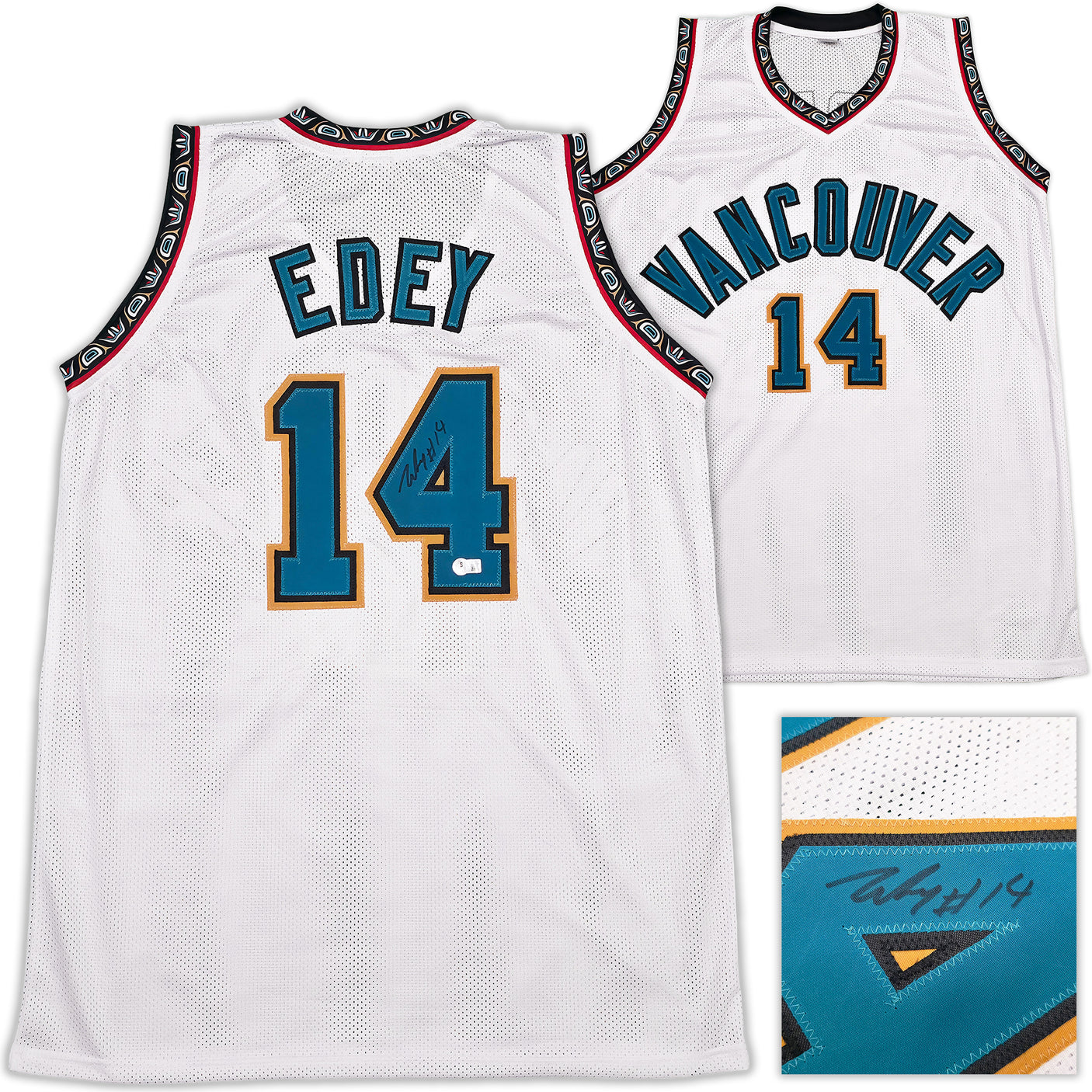 Memphis Grizzlies Zach Edey Autographed White Jersey Beckett BAS Witness Stock #253326