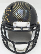 Drew Brees Autographed New Orleans Saints 2022 Alternate Black Speed Mini Helmet "SB XLIV MVP" Beckett BAS Witness Stock #220586