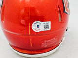 Justin Fields Autographed Chicago Bears Flash Orange Speed Mini Helmet Beckett BAS Witness Stock #220592