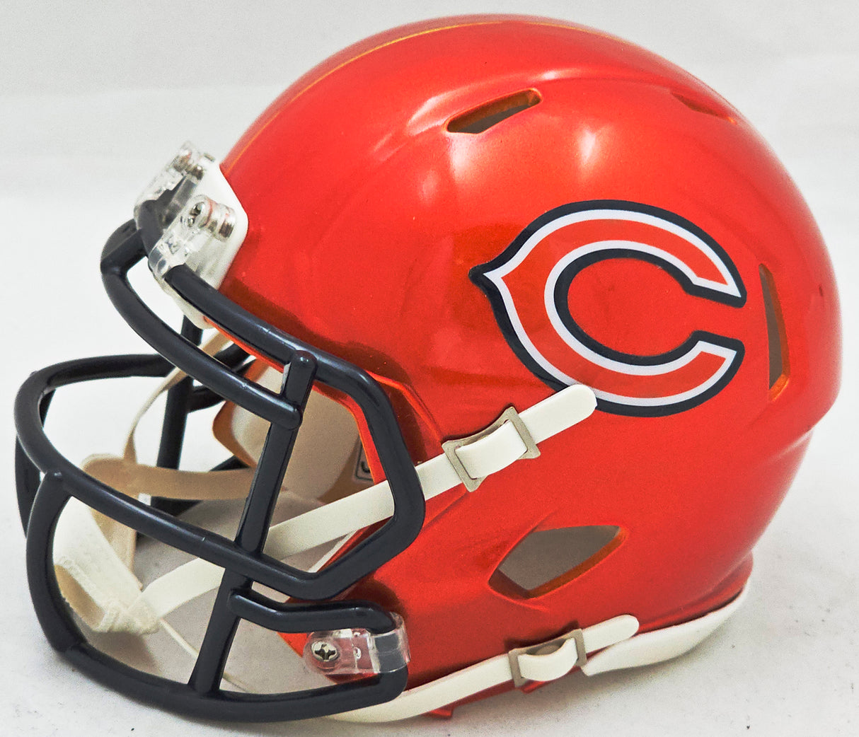 Justin Fields Autographed Chicago Bears Flash Orange Speed Mini Helmet Beckett BAS Witness Stock #220592