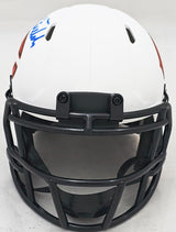 Justin Fields Autographed Chicago Bears Lunar Eclipse White Speed Mini Helmet Beckett BAS QR Stock #220591