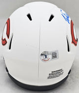 Justin Fields Autographed Chicago Bears Lunar Eclipse White Speed Mini Helmet Beckett BAS QR Stock #220591