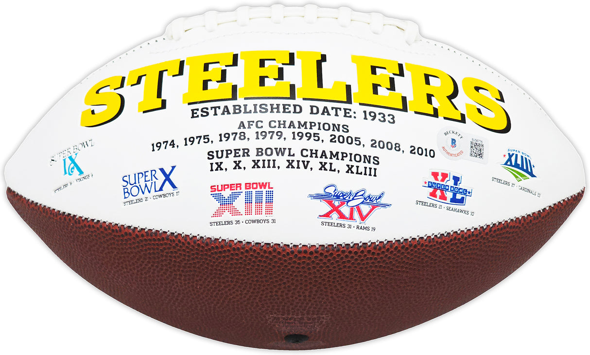 George Pickens Autographed Pittsburgh Steelers White Logo Football Beckett BAS QR Stock #220512