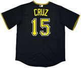 Pittsburgh Pirates Oneil Cruz Autographed Black Nike Jersey Size L Beckett BAS QR Stock #220598