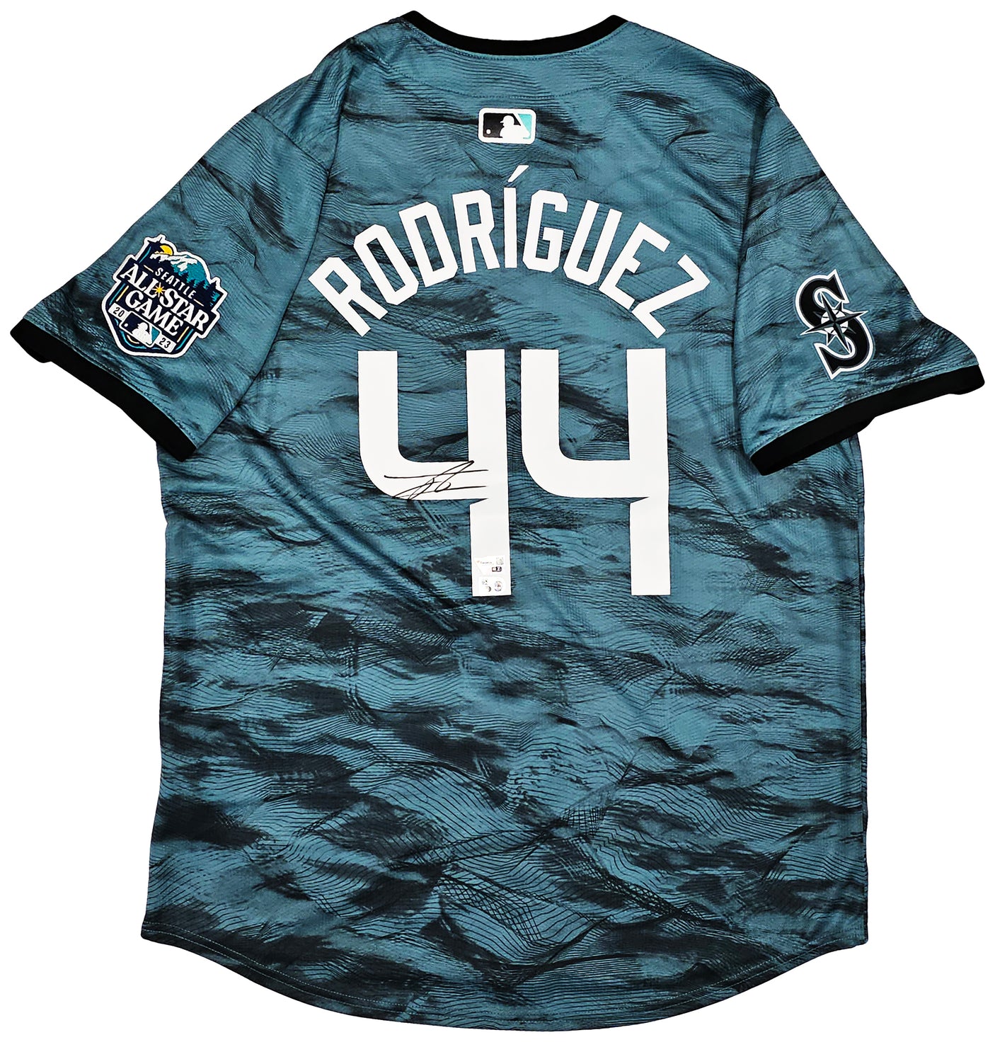 Seattle Mariners Julio Rodriguez Autographed Teal Nike 2023 MLB All Star Game Jersey Size L MLB & Fanatics Holo Stock #220487