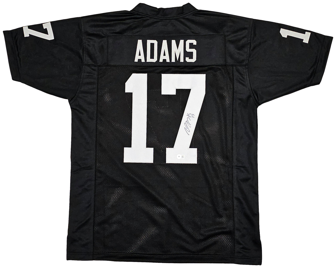 Las Vegas Raiders Davante Adams Autographed Black Jersey Beckett BAS Witness Stock #220595