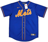 New York Mets Francisco Alvarez Autographed Blue Nike Jersey Size L Beckett BAS Witness Stock #220557