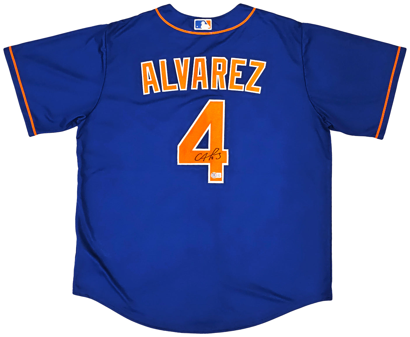 New York Mets Francisco Alvarez Autographed Blue Nike Jersey Size XL Beckett BAS Witness Stock #220558