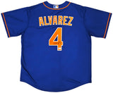 New York Mets Francisco Alvarez Autographed Blue Nike Jersey Size XL Beckett BAS Witness Stock #220558