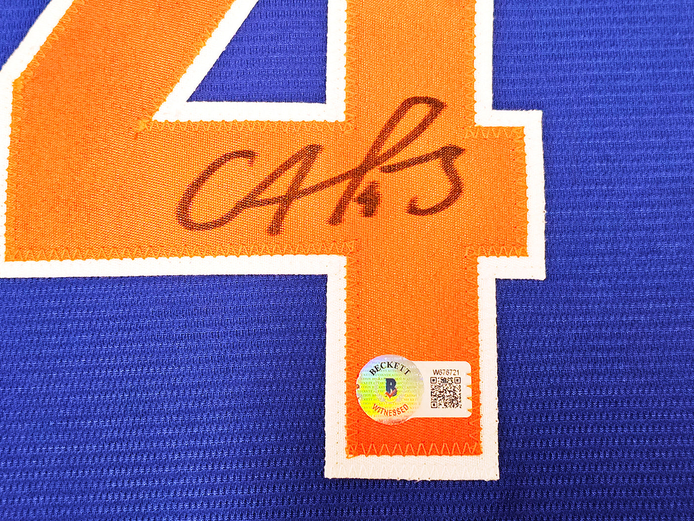 New York Mets Francisco Alvarez Autographed Blue Nike Jersey Size XL Beckett BAS Witness Stock #220558