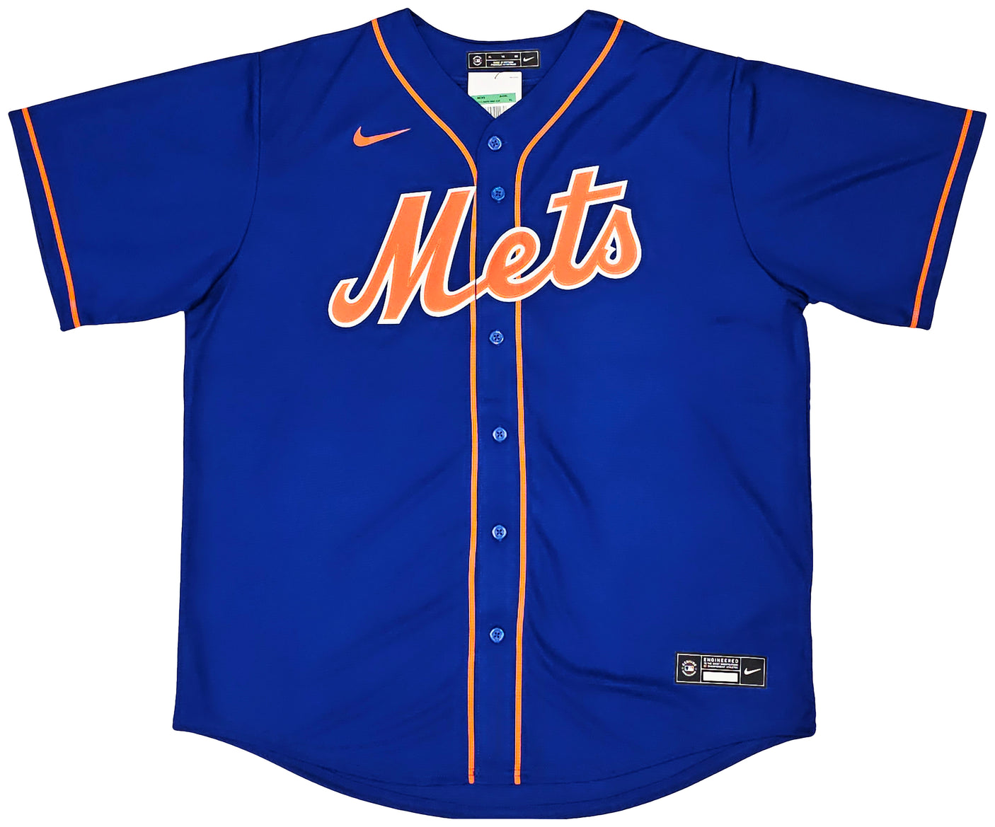 New York Mets Francisco Alvarez Autographed Blue Nike Jersey Size XL Beckett BAS Witness Stock #220558