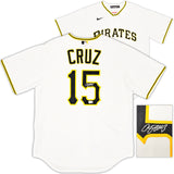 Pittsburgh Pirates Oneil Cruz Autographed White Nike Jersey Size L Beckett BAS QR Stock #220604