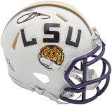 Odell Beckham Jr. Autographed LSU Tigers White Speed Mini Helmet Beckett BAS Witness Stock #235089