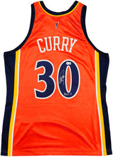 Golden State Warriors Stephen Curry Autographed Orange Authentic Mitchell & Ness 2009-10 HWC Authentic Rookie Jersey Size 44 "Bible Verse" Beckett BAS QR Stock #234958