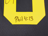 Golden State Warriors Stephen Curry Autographed Blue Nike Jordan Statement Edition Jersey Size 48 "Bible Verse" Beckett BAS QR Stock #234962