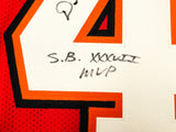 Tampa Bay Buccaneers Dexter Jackson Autographed Red Jersey "SB XXXVII MVP" Beckett BAS QR Stock #234956