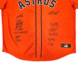 Houston Astros 2022 World Series Champion Autographed Orange Nike Jersey Size XXL With 14 Signatures Including Jose Altuve & Yordan Alvarez Beckett BAS Witness Stock #220890
