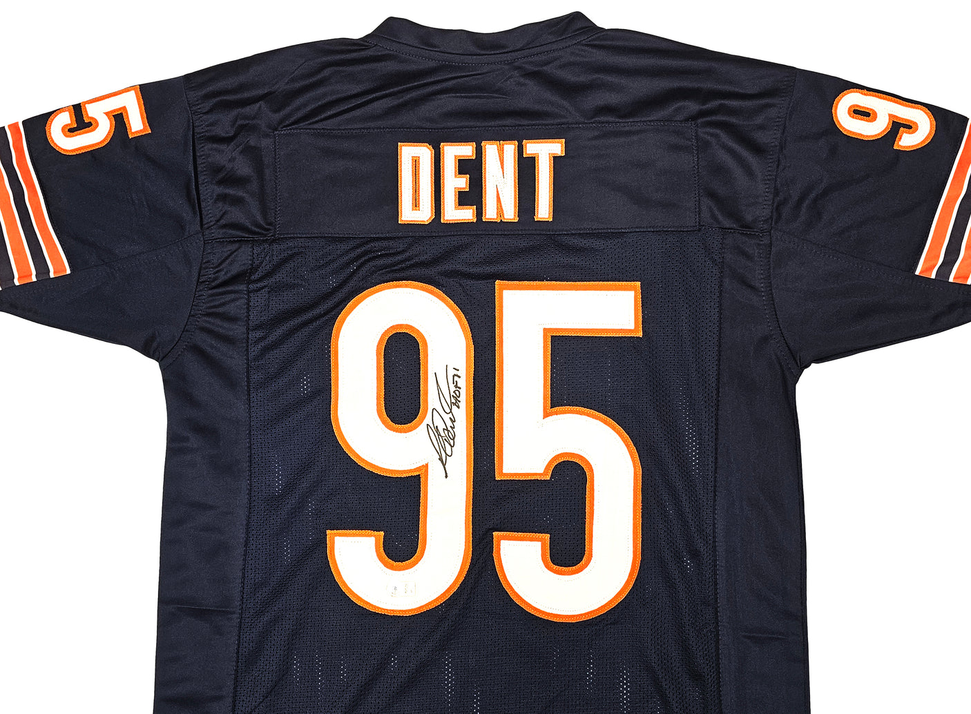 Chicago Bears Richard Dent Autographed Navy Blue Jersey "HOF 11" Beckett BAS Witness Stock #221054