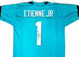 Jacksonville Jaguars Travis Etienne Autographed Teal Jersey Beckett BAS Witness Stock #220896