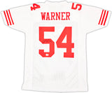San Francisco 49ers Fred Warner Autographed White Jersey Beckett BAS Witness Stock #221072