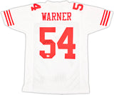 San Francisco 49ers Fred Warner Autographed White Jersey Beckett BAS Witness Stock #221072