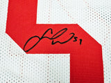 San Francisco 49ers Fred Warner Autographed White Jersey Beckett BAS Witness Stock #221072