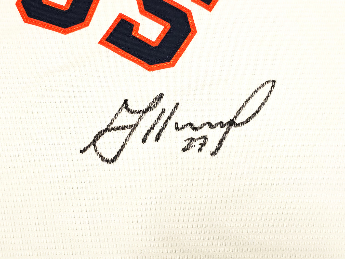 Houston Astros 2022 World Series Champion Autographed White Nike Jersey Size XL With 14 Signatures Including Jose Altuve & Yordan Alvarez Beckett BAS Witness Stock #220889