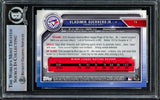 Vladimir Guerrero Jr. Autographed 2019 Bowman Chrome Rookie Card #73 Toronto Blue Jays Beckett BAS Stock #209789