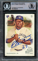Vladimir Guerrero Jr. Autographed 2019 Topps Allen & Ginter Rookie Card #278 Toronto Blue Jays Beckett BAS Stock #209791