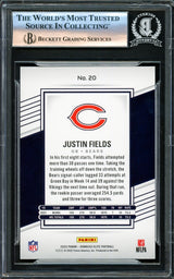 Justin Fields Autographed 2021 Donruss Elite Rookie Card #3 Chicago Bears Beckett BAS Stock #221181