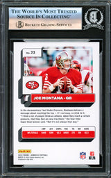 Joe Montana Autographed 2022 Donruss Card #23 San Francisco 49ers Beckett BAS Stock #221203