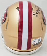 Roger Craig Autographed San Francisco 49ers Gold Speed Mini Helmet Beckett BAS Witness Stock #221284